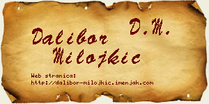 Dalibor Milojkić vizit kartica